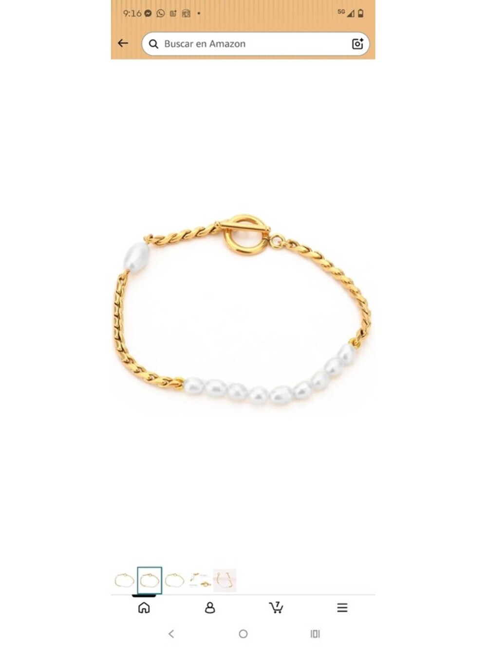 jewellery New For Trendy Natural Pearls Chain Bracelet Women Gold Color Ban